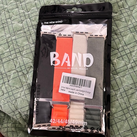 NWT 4 Pack Smart Watch Bands Fits 42 mm 44mm 45mm 49mm adjustable 4 colors nylon - Picture 1 of 4